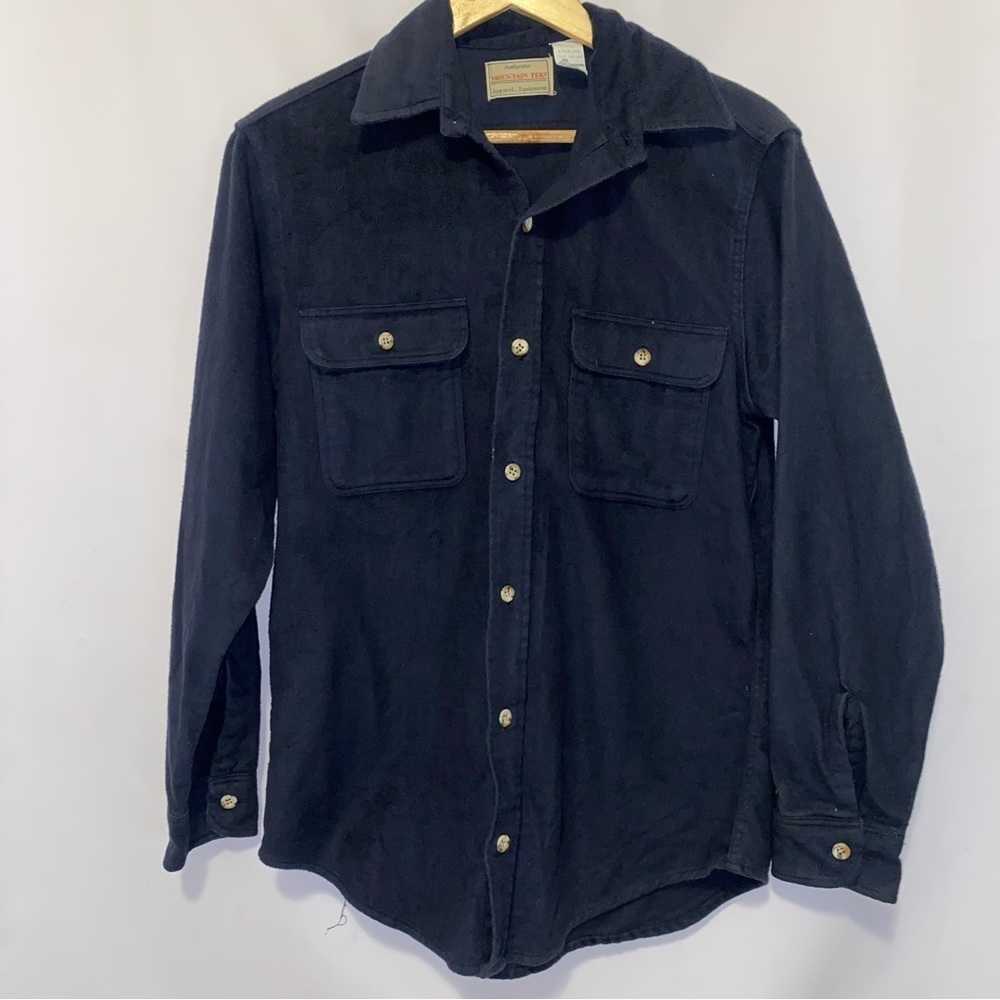 Mountain Tek Navy Blue Fleece Long sleeve Shacket Size Medium - Picture 2 of 5
